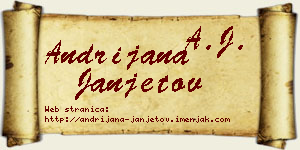 Andrijana Janjetov vizit kartica